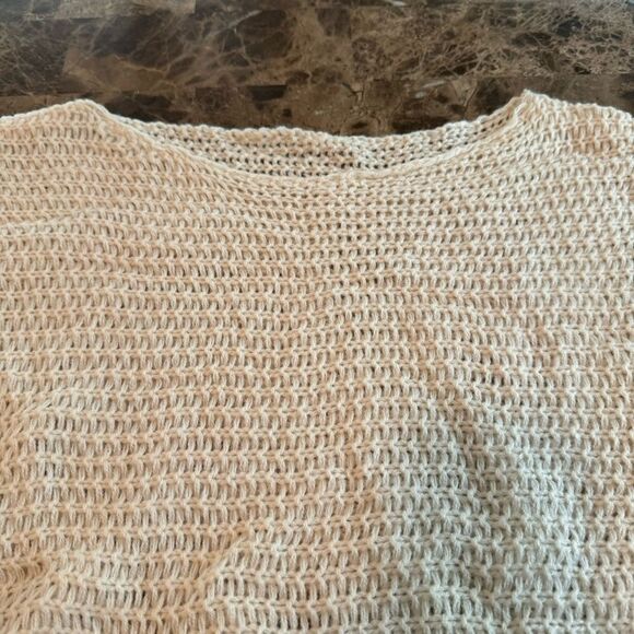 Striped Sleeve Sweater Size XL Loose Knit Rainbow Color - Picture 6 of 10